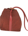 CHRISTIAN DOR Canage Shoulder Bag Nylon Red Auth bs