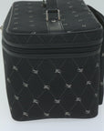 BBERRY Blue Label Vanity Hand Bag Canvas Black Auth bs