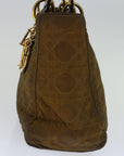 CHRISTIAN DOR Canage Hand Bag Nylon Brown Auth bs