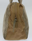 PRD Hand Bag Suede Beige Auth bs