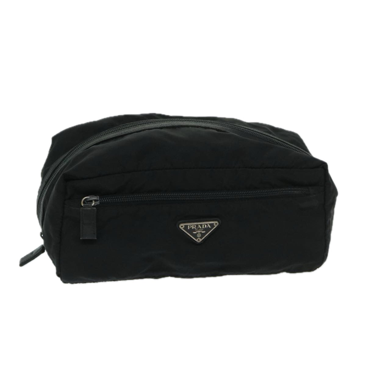 PRD Clutch Bag Nylon Black Auth bs