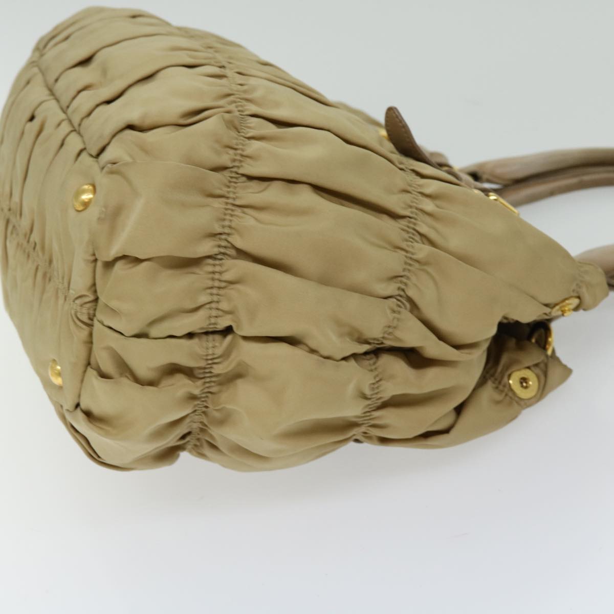 PRD Hand Bag Nylon way Beige Auth bs