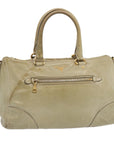 PRD Hand Bag Leather Gray Auth bs