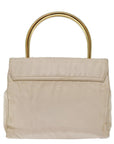 PRD Hand Bag Nylon Beige Auth bs