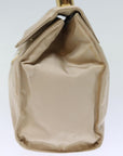 PRD Hand Bag Nylon Beige Auth bs