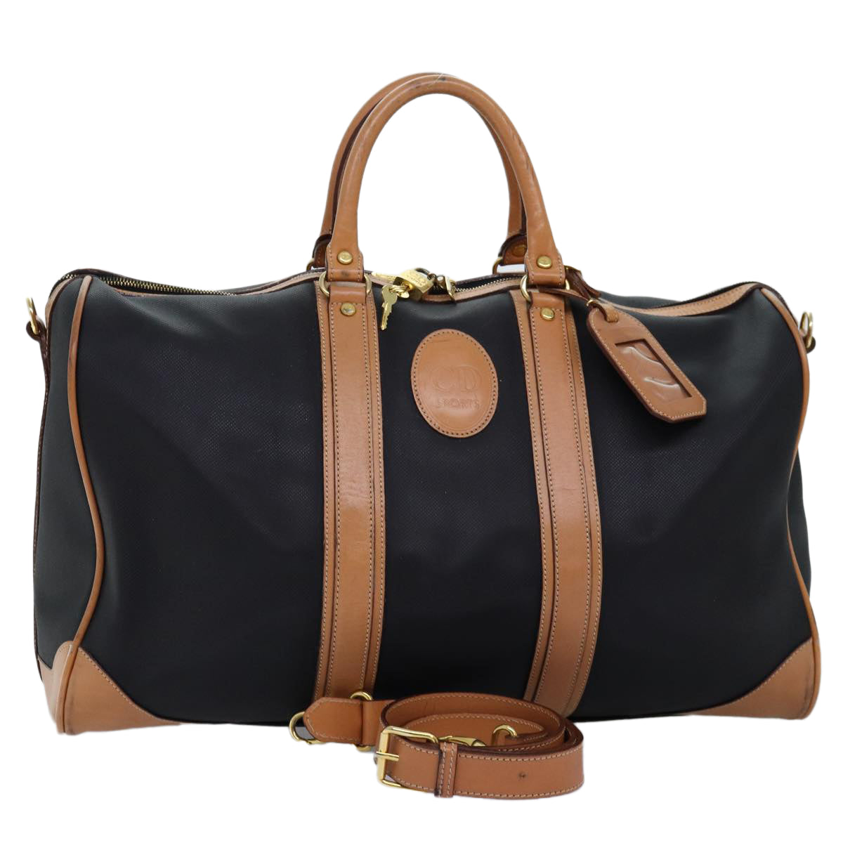 CHRISTIAN DOR Boston Bag PVC way Black Auth bs