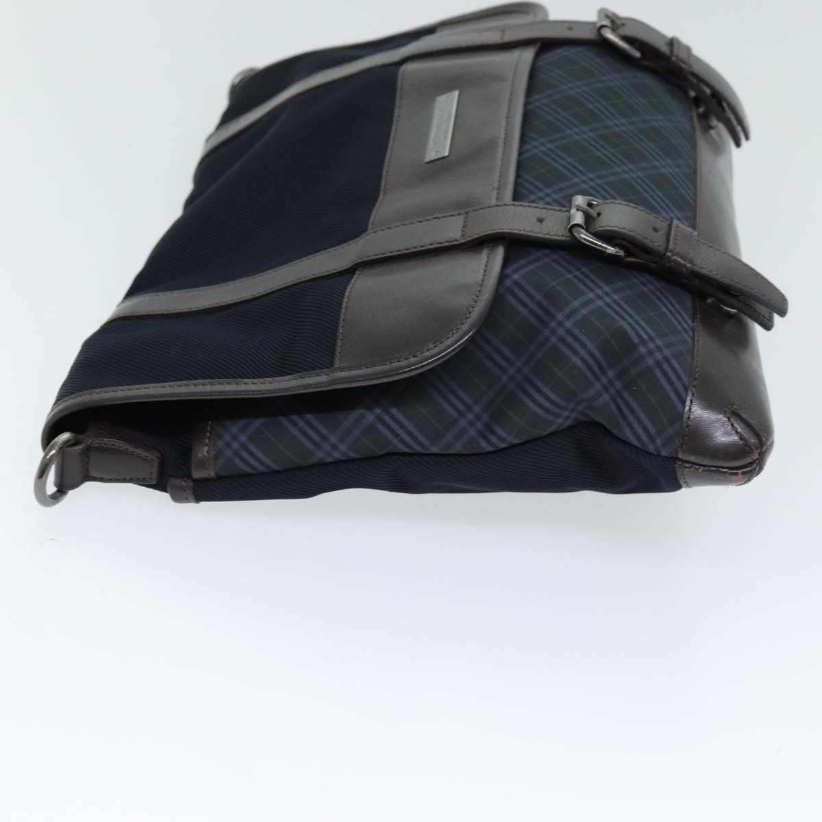 BBERRY Black label Shoulder Bag Canvas Navy Auth bs