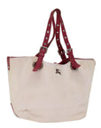 BBERRY Blue Label Tote Bag Canvas Beige Auth bs