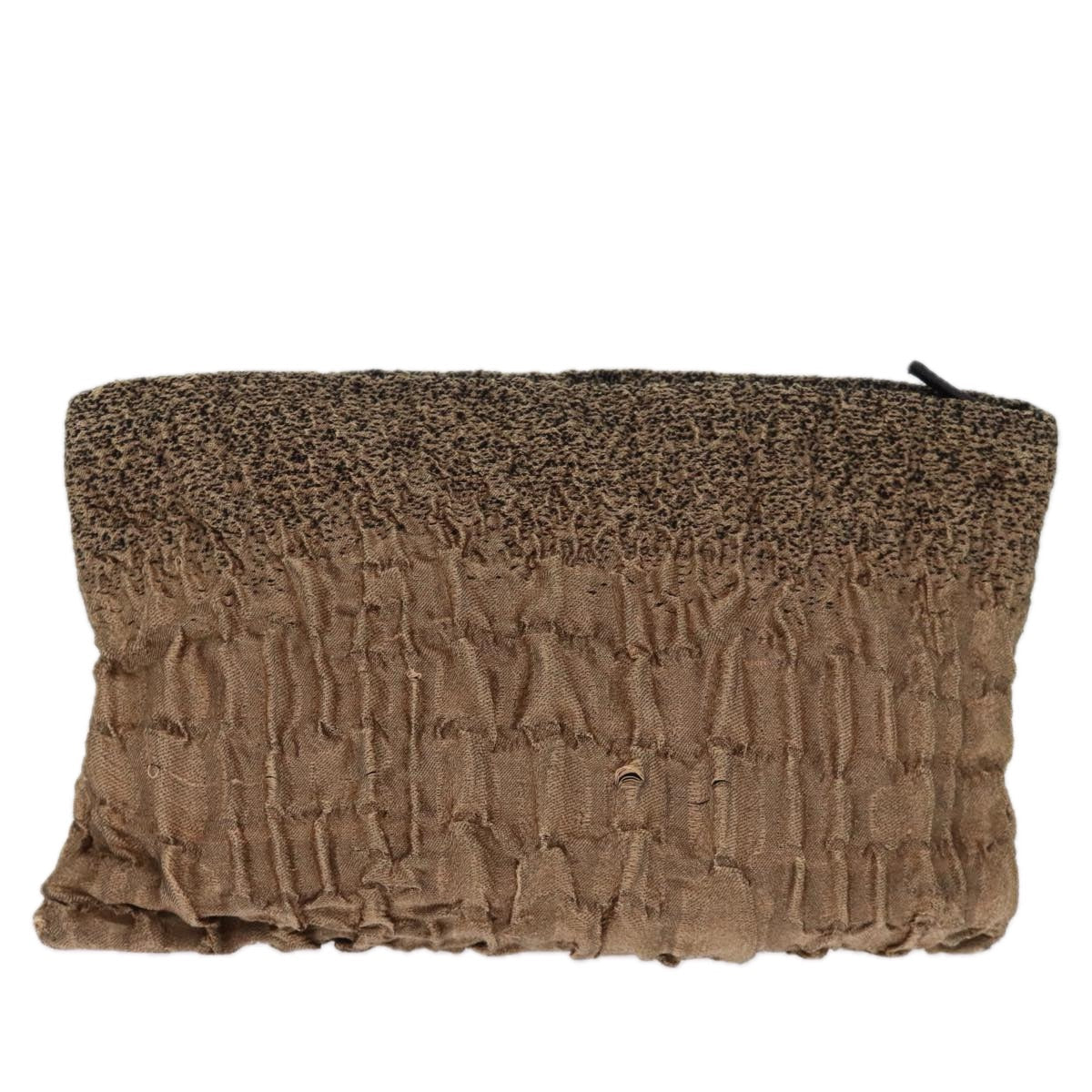 PRD Clutch Bag Canvas Brown Auth bs