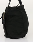 PRD Hand Bag Nylon Leather Black Auth bs