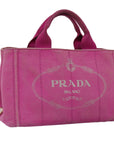 PRD Canapa PM Hand Bag Canvas Pink Auth bs