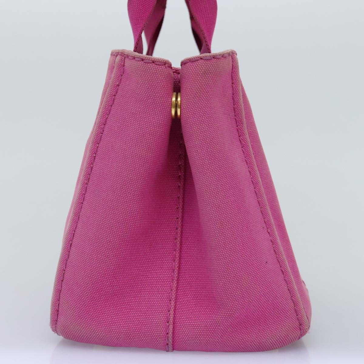 PRD Canapa PM Hand Bag Canvas Pink Auth bs