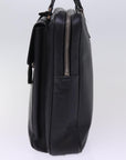 PRD Hand Bag Safiano leather Black Auth bs