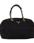 PRD Hand Bag Nylon Black Auth bs