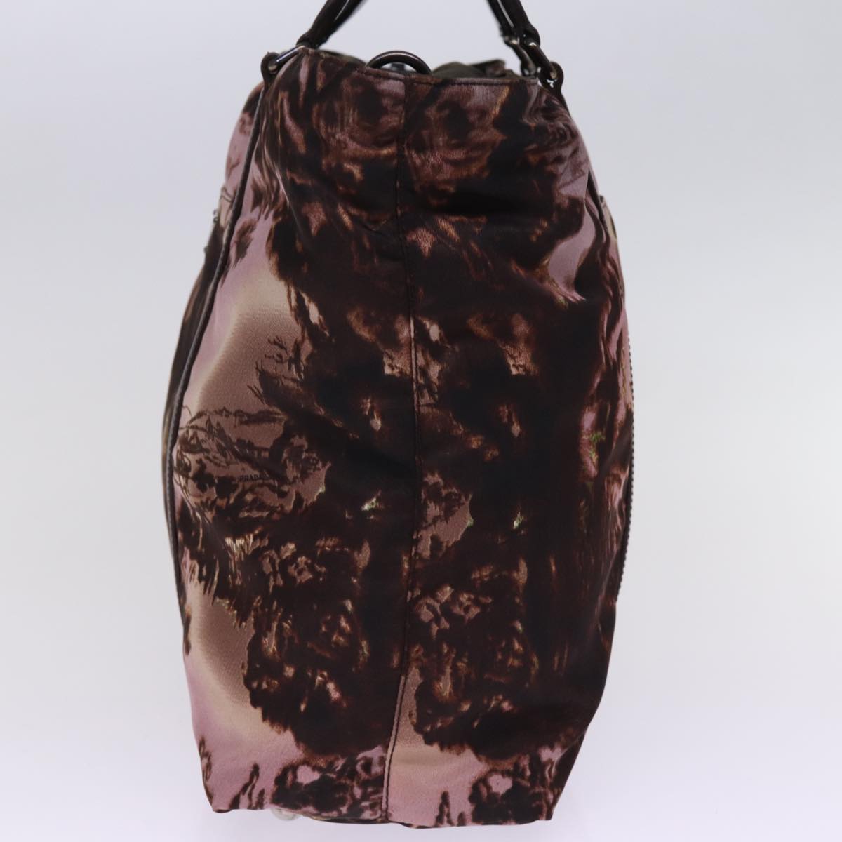PRD Hand Bag Nylon Brown Auth bs