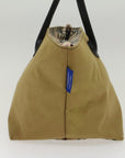 BBERRY Blue Label Tote Bag Nylon Beige Auth bs