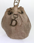 CHRISTIAN DOR Canage Shoulder Bag Leather Brown Auth bs