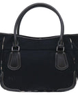 BBERRY Blue Label Shoulder Bag Nylon Black Auth bs