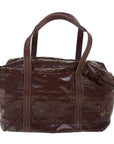 CHRISTIAN DOR Canage Shoulder Bag Patent leather Wine Red Auth bs