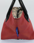 BBERRY Blue Label Hand Bag Nylon Red Auth bs