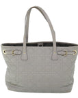 CHRISTIAN DOR Canage Shoulder Bag Coated Canvas Gray Auth bs