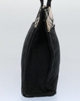 BBERRY Blue Label Tote Bag Canvas Black Auth bs