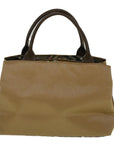 BBERRY Blue Label Hand Bag Nylon Beige Auth bs