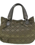 CHRISTIAN DOR Canage Hand Bag Nylon Gray Auth bs