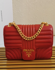 PRD Diagramme Medium Leather Bag Red