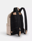 Taylor Small Backpack In Signature Canvas (Silver/Sand/Taupe)