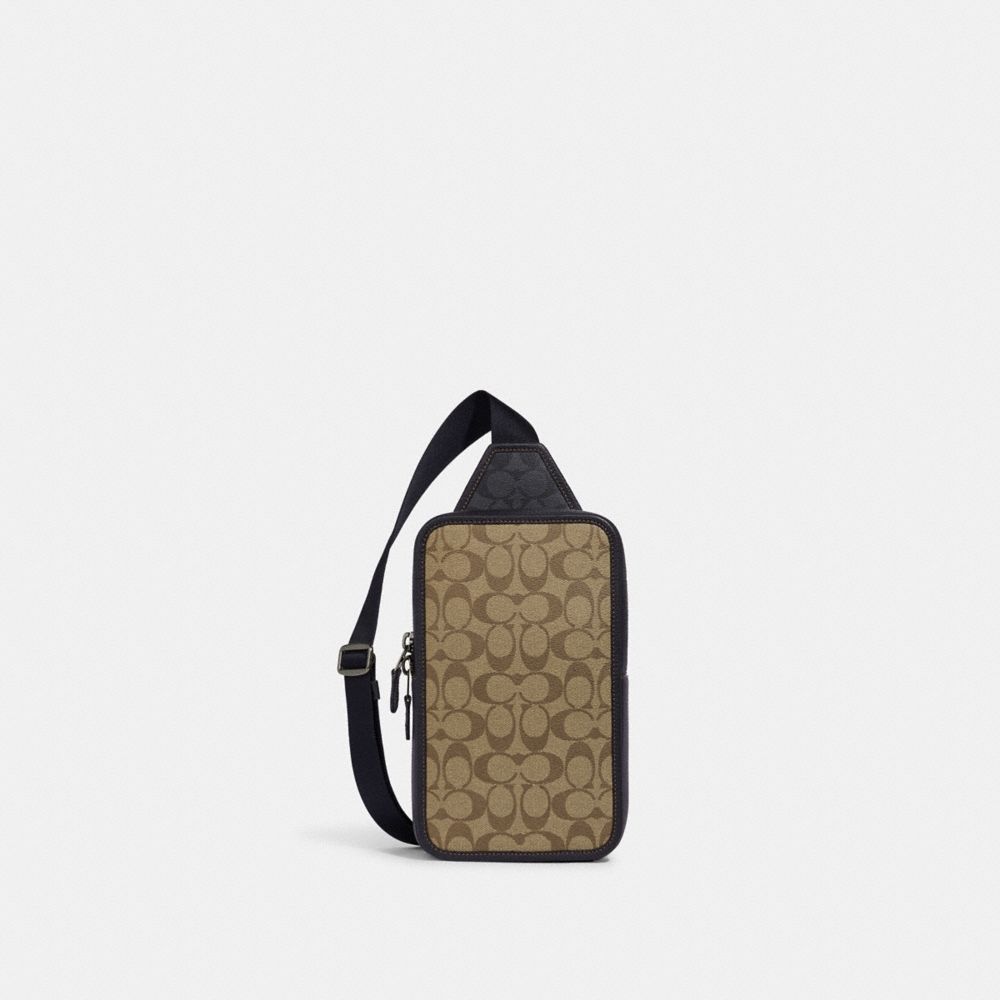 Sullivan Pack In Blocked Signature Canvas (Gunmetal/Khaki/Charcoal)