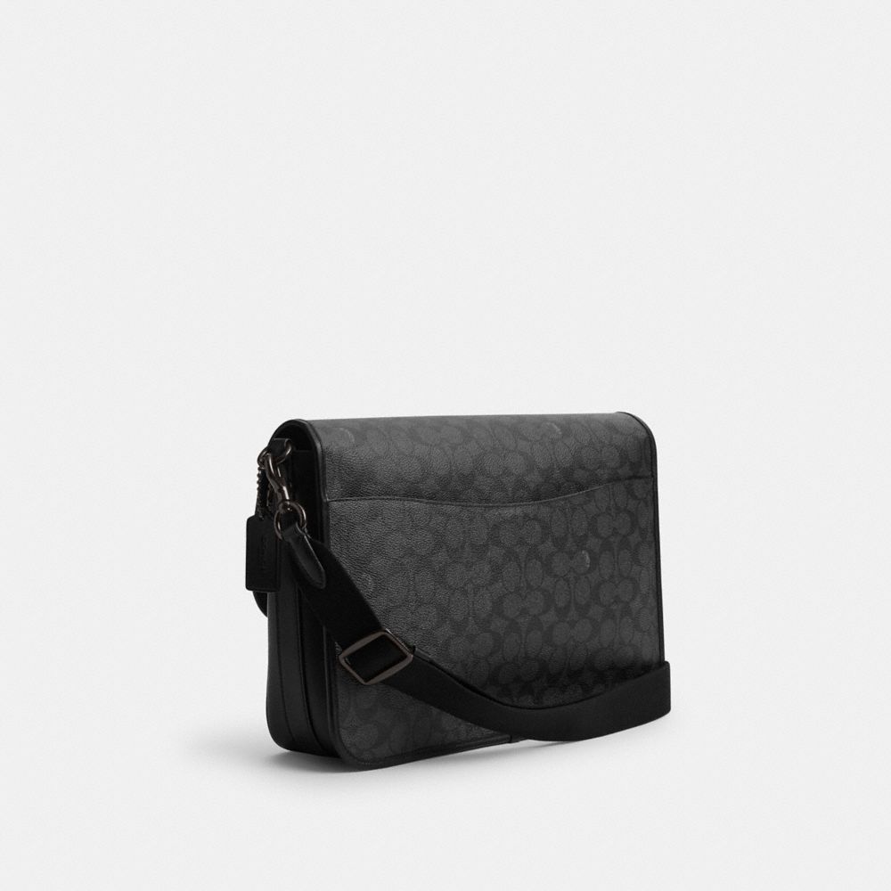Hitch Messenger Bag In Signature Canvas (Charcoal)