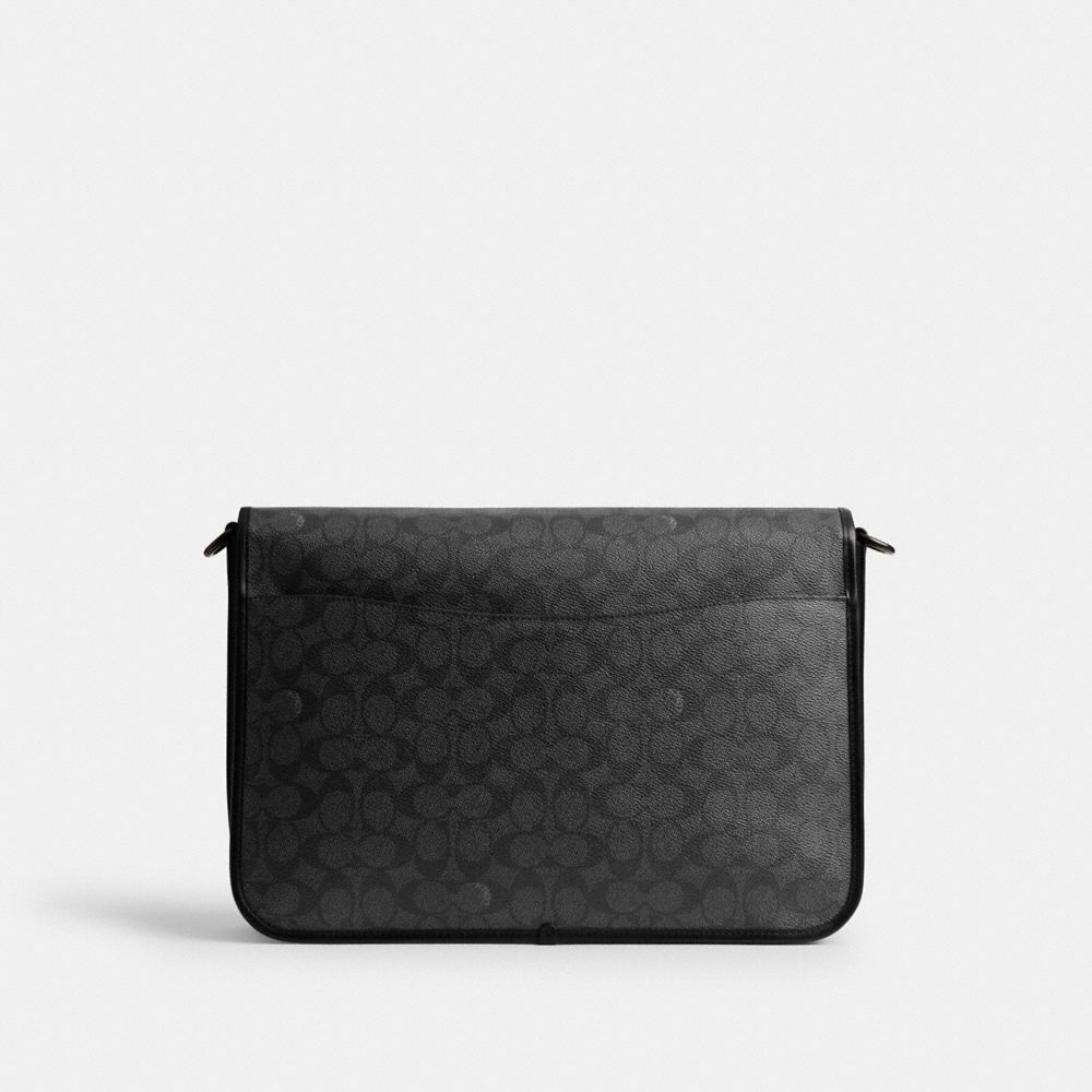 Hitch Messenger Bag In Signature Canvas (Charcoal)