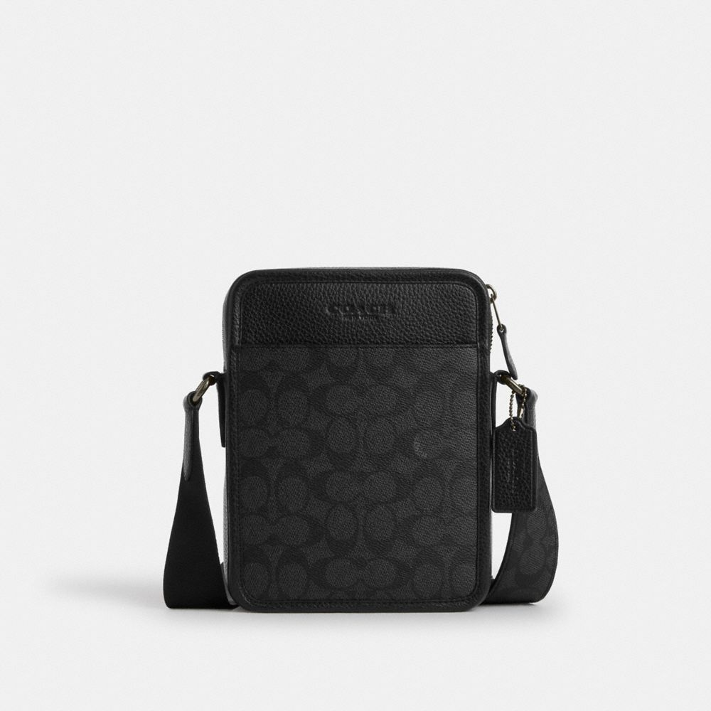 Sullivan Crossbody Bag In Signature Canvas (Gunmetal/Charcoal/Black)
