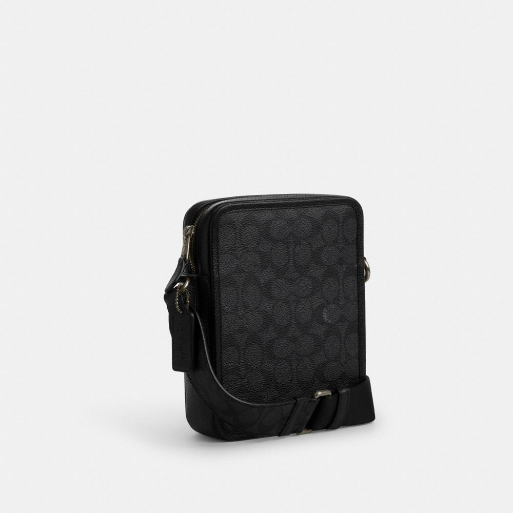 Sullivan Crossbody Bag In Signature Canvas (Gunmetal/Charcoal/Black)