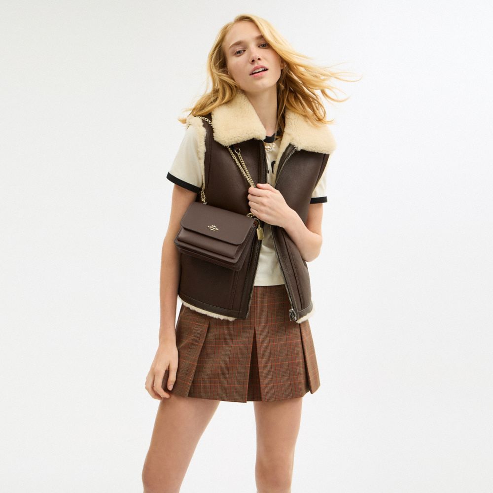 Mini Klare Crossbody Bag (Gold/Dark Stone)