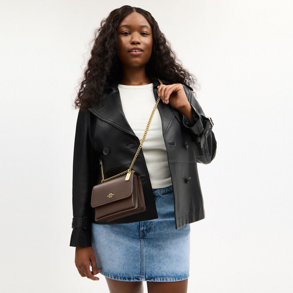 Mini Klare Crossbody Bag (Gold/Dark Stone)