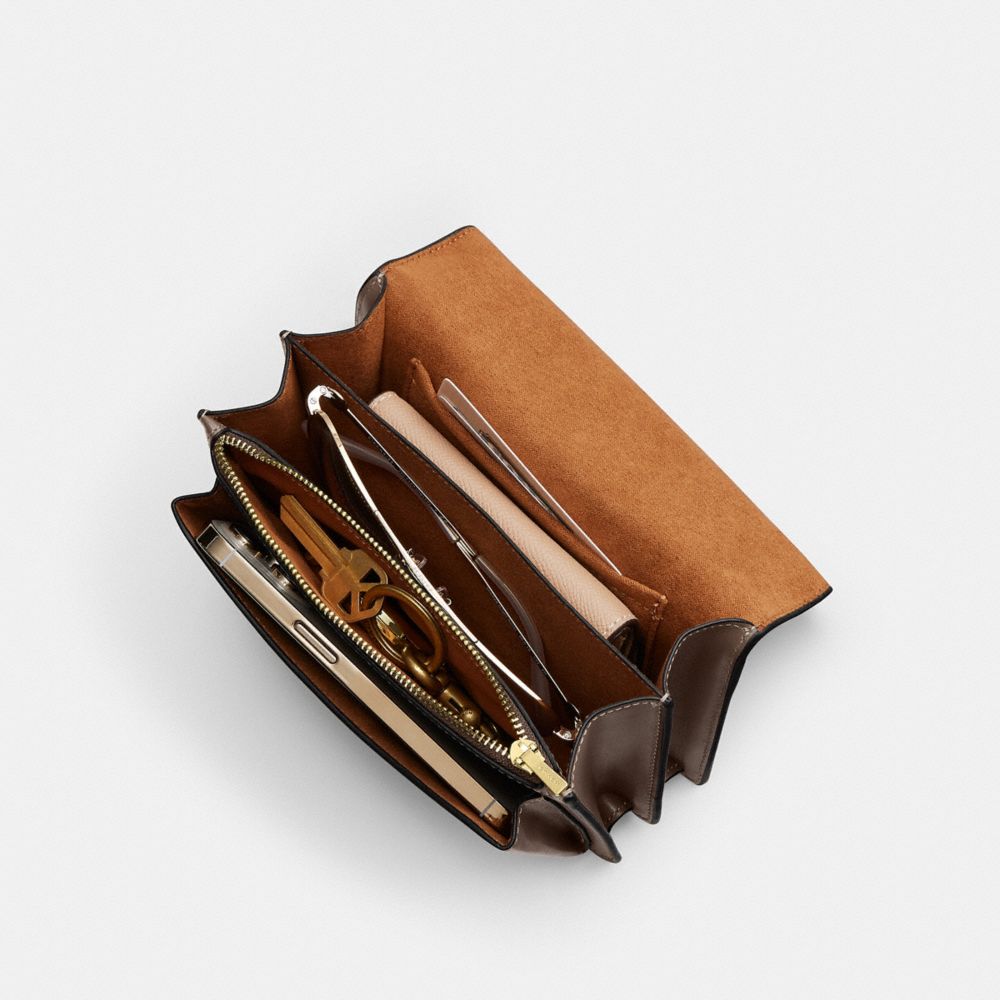 Mini Klare Crossbody Bag (Gold/Dark Stone)