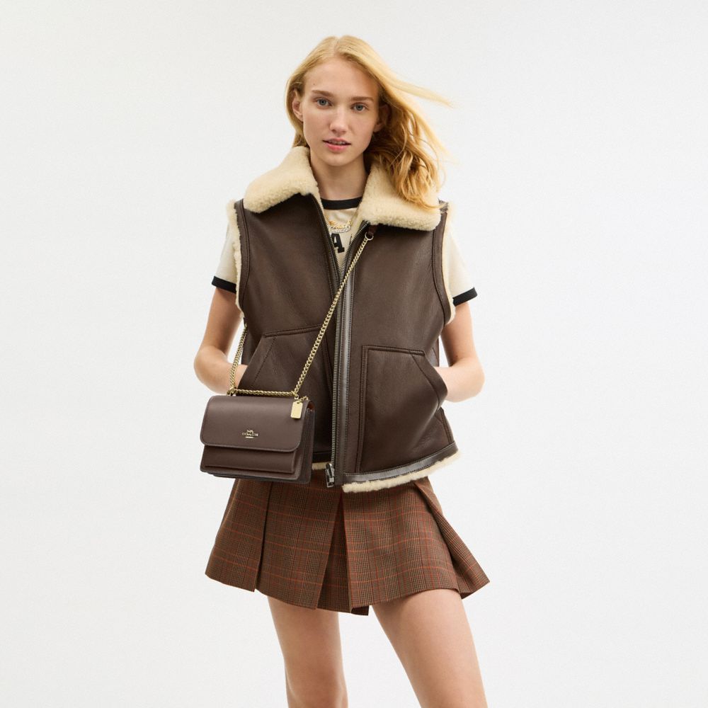 Mini Klare Crossbody Bag (Gold/Dark Stone)