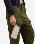 Long Zip Around Wallet With Detachable Card Case In Signature Canvas (Silver/Sand/Taupe)
