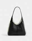 Brooklyn Shoulder Bag 28 In Shearling (Brass/Black Natural)