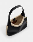 Brooklyn Shoulder Bag 28 In Shearling (Brass/Black Natural)