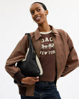 Brooklyn Shoulder Bag 28 In Shearling (Brass/Black Natural)