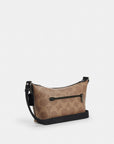 Small Finn Crossbody Bag With Pouch In Maxi Signature Canvas (Gunmetal/Tan/Black)