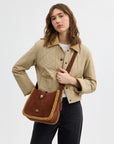Hadley Convertible Crossbody Bag (Gold/Vintage Brown Multi)