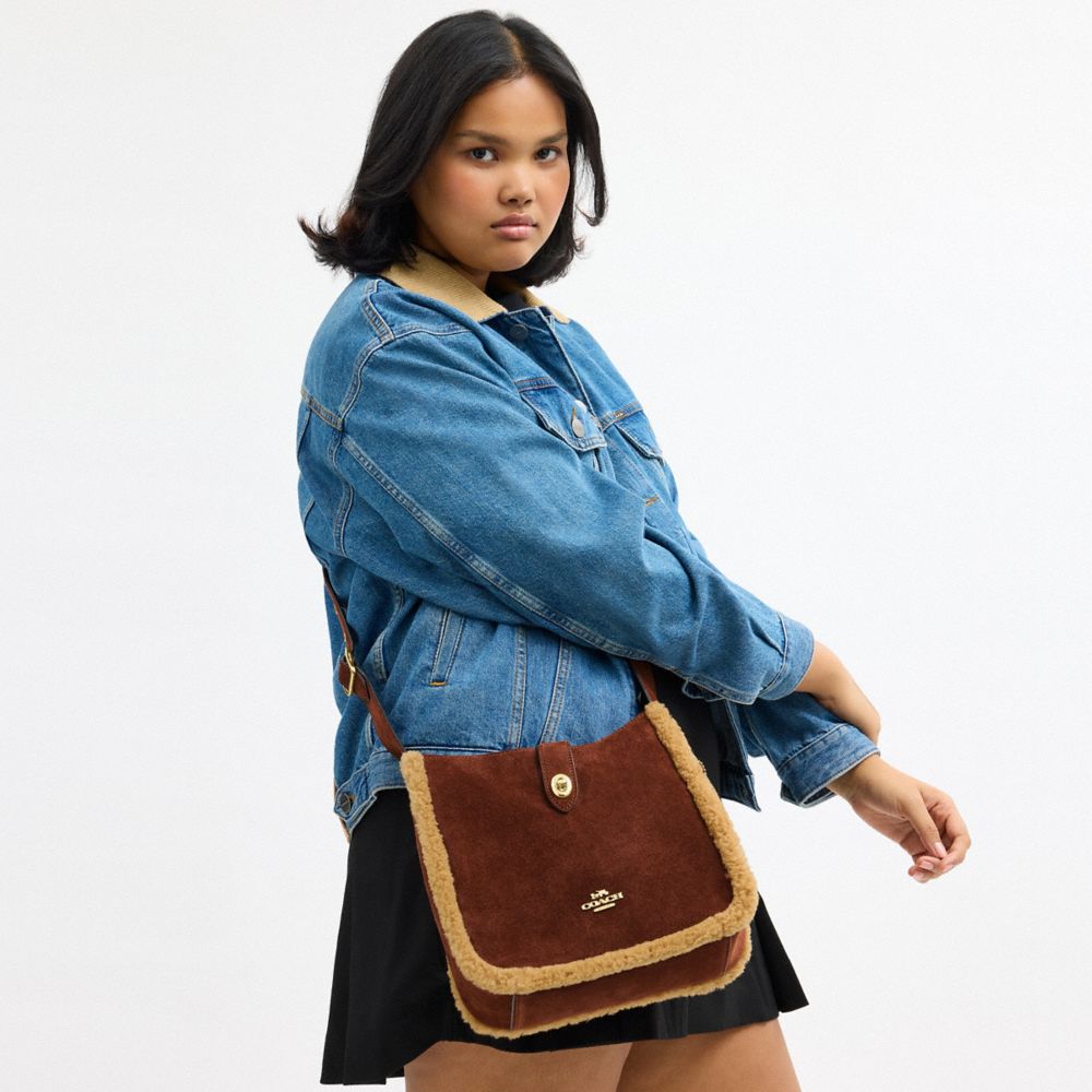 Hadley Convertible Crossbody Bag (Gold/Vintage Brown Multi)