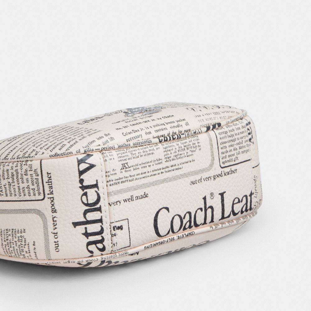 Carmen Mini Crossbody Bag With Newspaper Print (Silver/Chalk Multi)