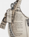 Carmen Mini Crossbody Bag With Newspaper Print (Silver/Chalk Multi)