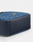 Hadley Convertible Crossbody Bag In Signature Denim (Gold/Indigo)
