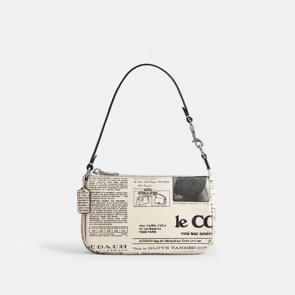 Nolita 19 With Newspaper Print (Silver/Chalk Multi)